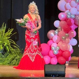 Johnathan Kayne Crystal Off the Shoulder Mermaid Pageant Gown